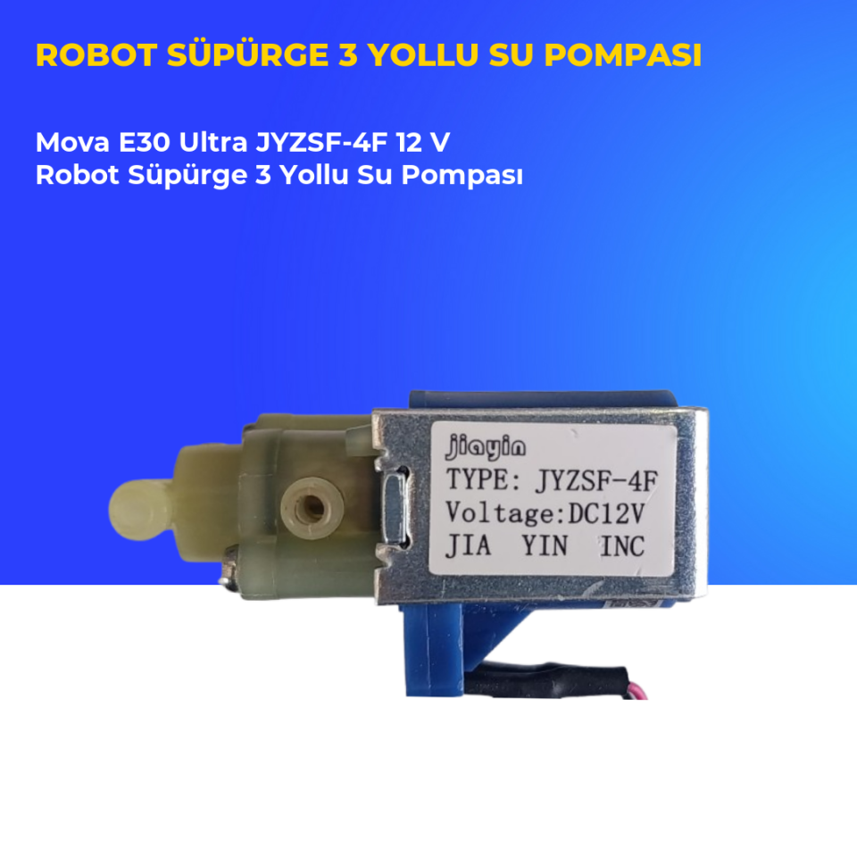 Mova E30 Ultra JYZSF-4F 12 V Robot Süpürge 3 Yollu Su Pompası