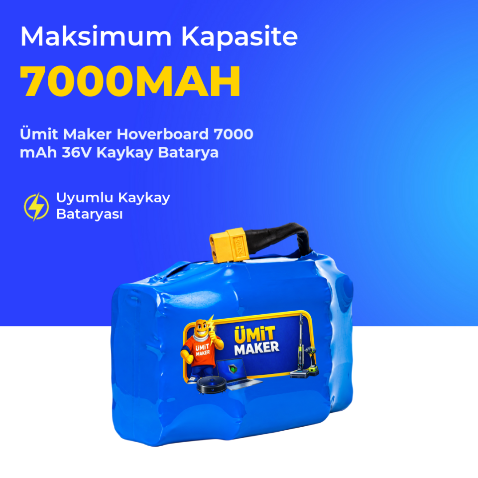 Hoverboard 7000 mAh 36V Kaykay Batarya