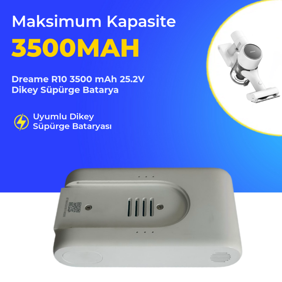 Dreame R10 3500 mAh 25.2V Dikey Süpürge Batarya