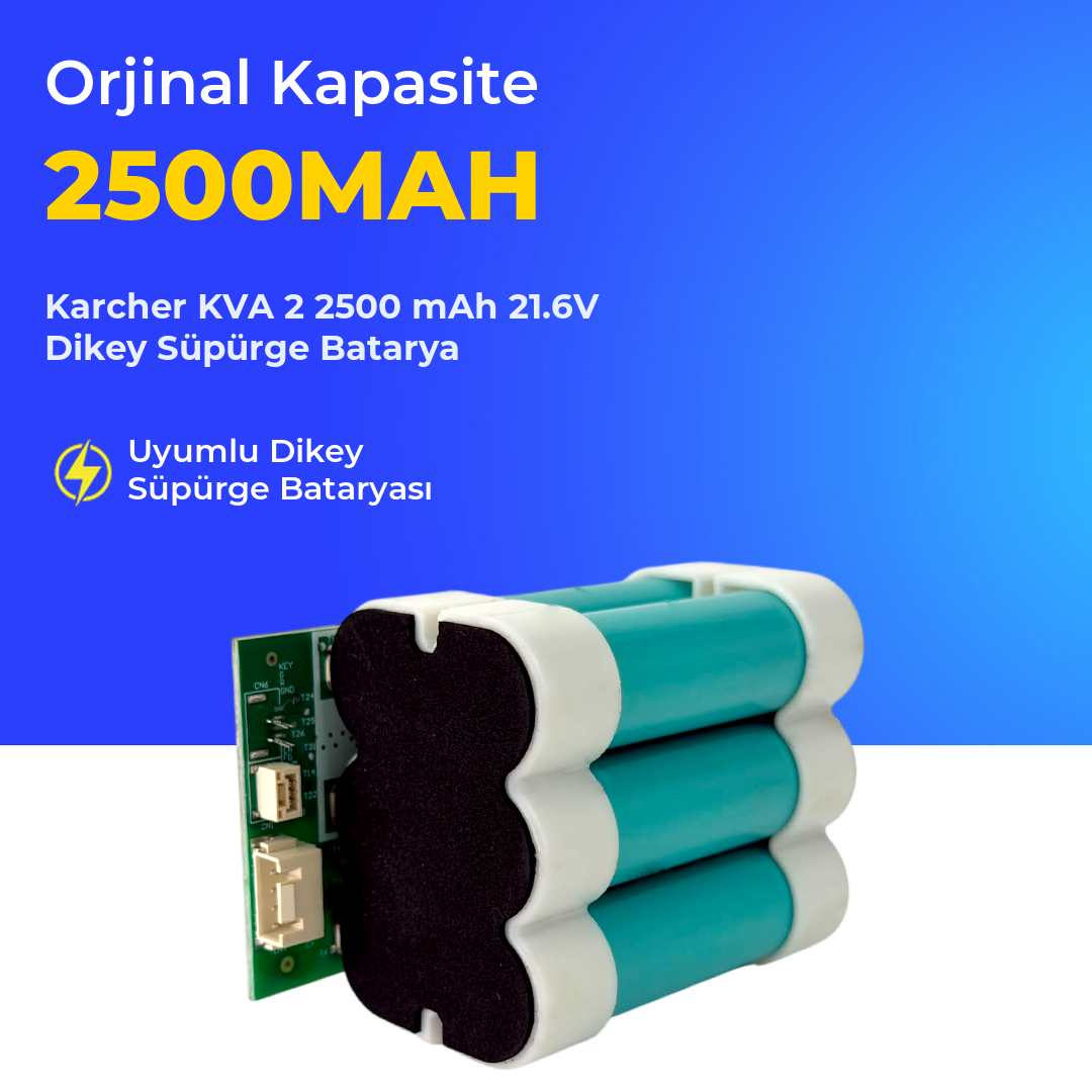 Karcher KVA 2 2500 mAh 21.6V Dikey Süpürge Batarya