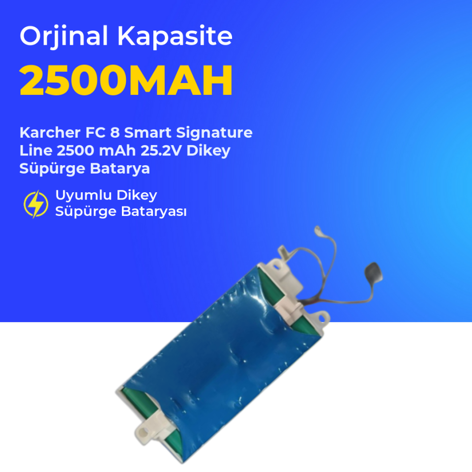 Karcher FC 8 Smart Signature Line 2500 mAh 25.2V Dikey Süpürge Batarya