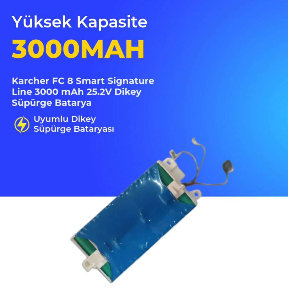 Karcher FC 8 Smart Signature Line 3000 mAh 25.2V Dikey Süpürge Batarya