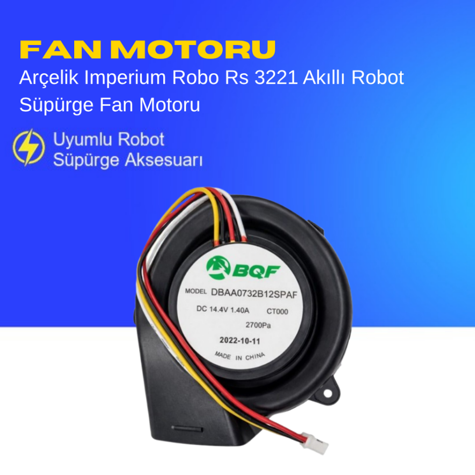 Arçelik Imperium Robo Rs 3221 Akıllı Robot Süpürge Fan Motoru Aksesuarları – Yedek Parça