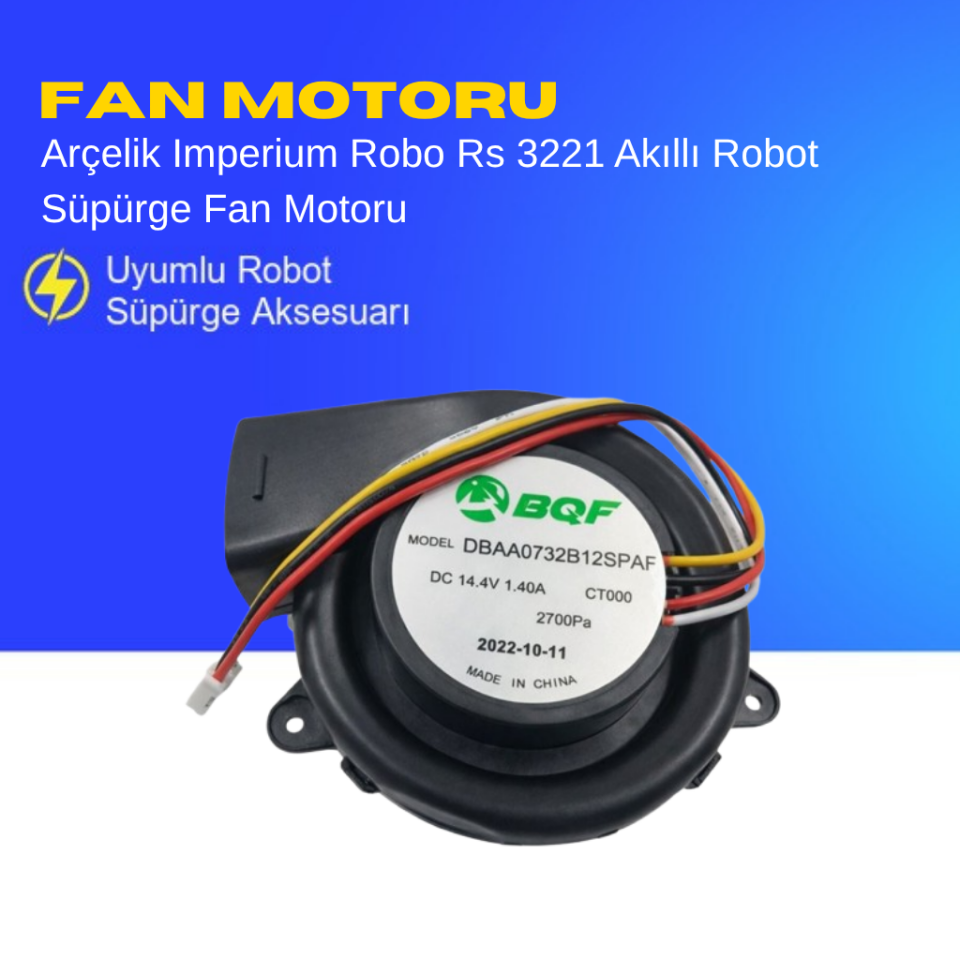Arçelik Imperium Robo Rs 3221 Akıllı Robot Süpürge Fan Motoru Aksesuarları – Yedek Parça