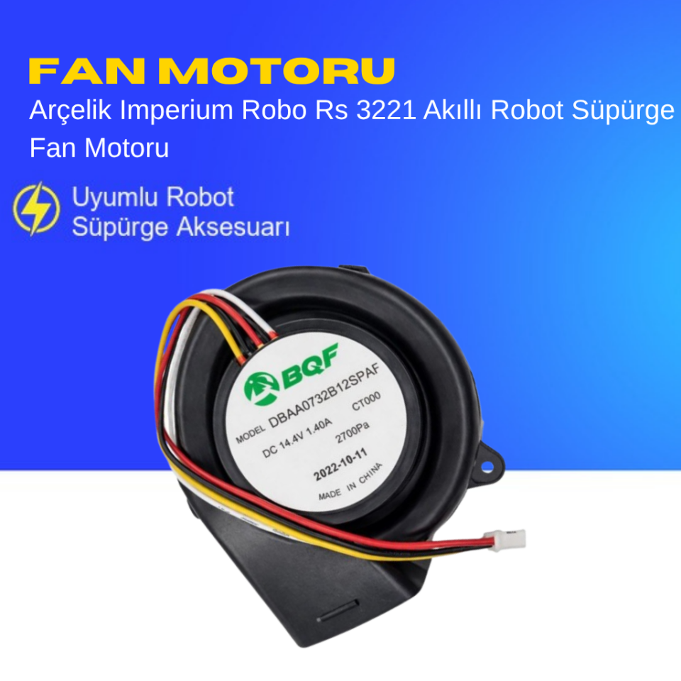 Arçelik Imperium Robo Rs 3221 Akıllı Robot Süpürge Fan Motoru Aksesuarları – Yedek Parça