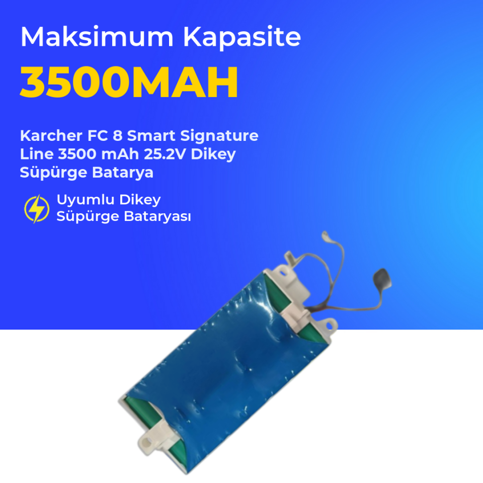 Karcher FC 8 Smart Signature Line 3500 mAh 25.2V Dikey Süpürge Batarya