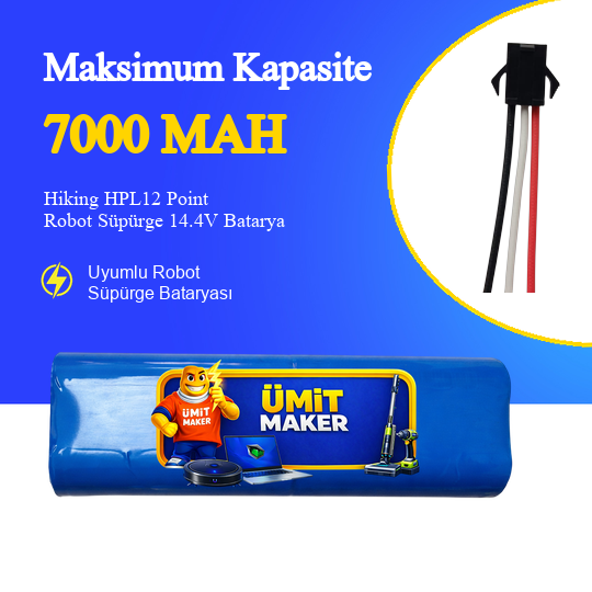 Hiking HPL12 Point Robot Süpürge 7000 mAh 14.4V Batarya