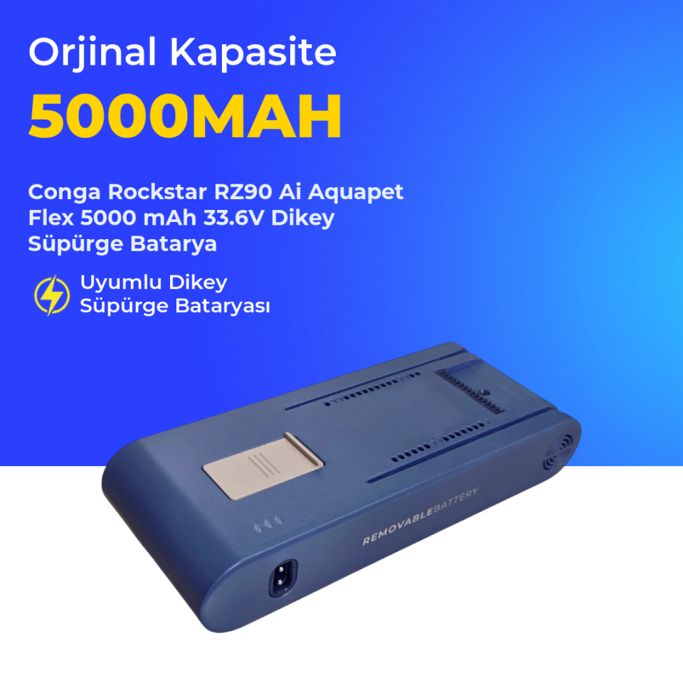 Conga Rockstar RZ90 Ai Aquapet Flex 5000 mAh 33.6V Dikey Süpürge Batarya