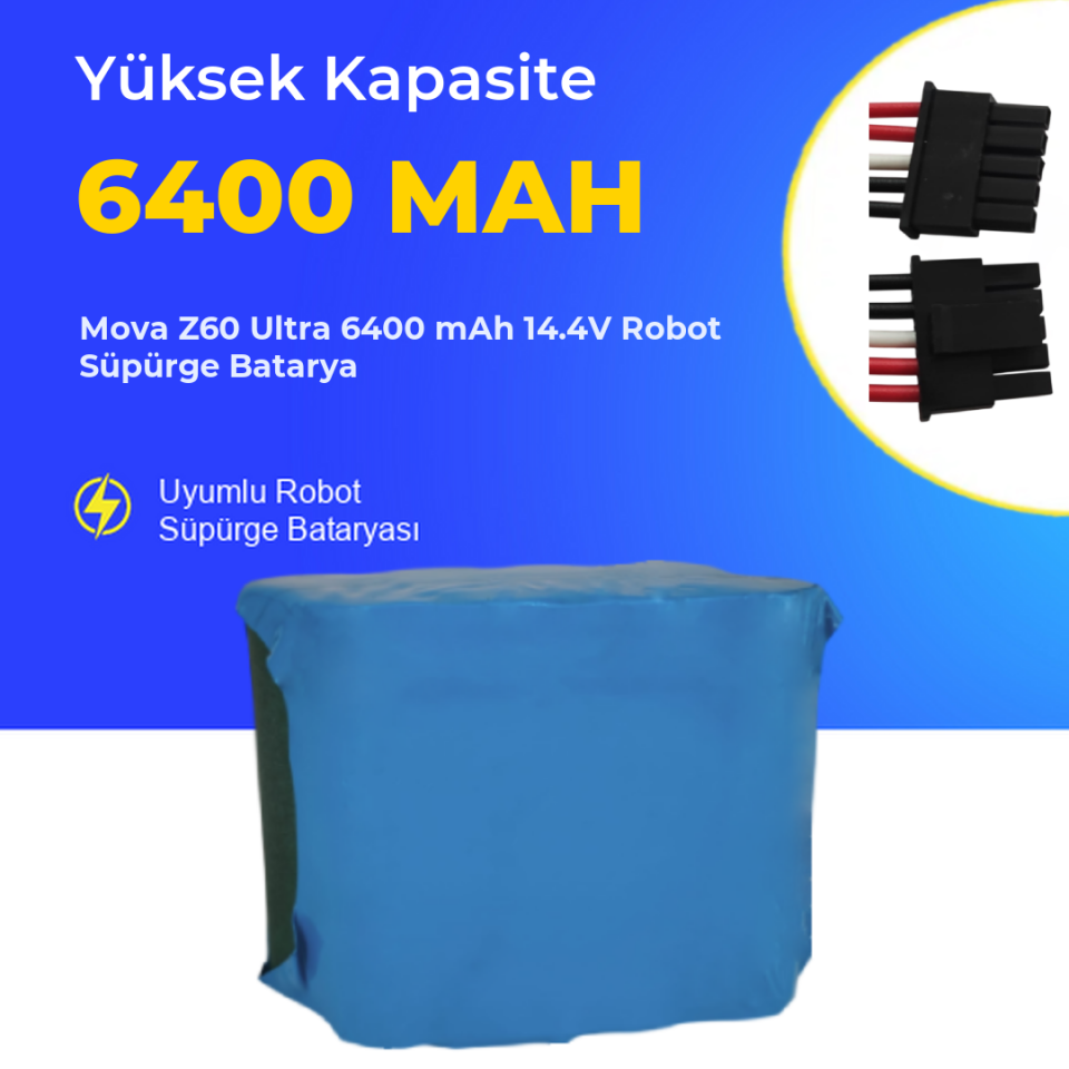 Mova Z60 Ultra 6400 mAh 14.4V Robot Süpürge Batarya