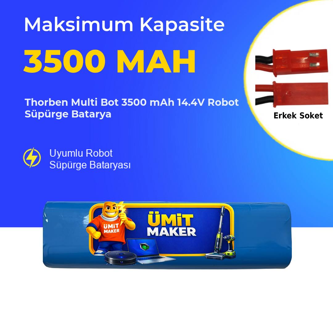 Thorben Multi Bot 3500 mAh 14.4V Robot Süpürge Batarya