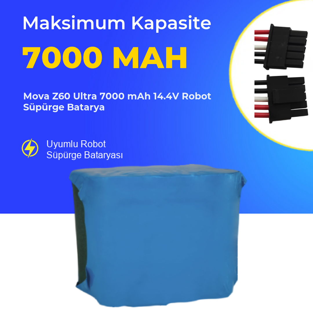 Mova Z60 Ultra 7000 mAh 14.4V Robot Süpürge Batarya