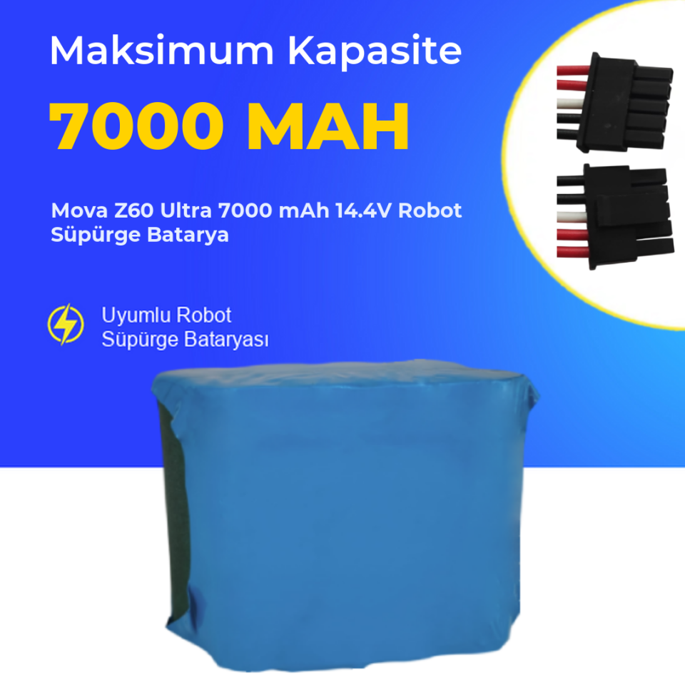 Mova Z60 Ultra 7000 mAh 14.4V Robot Süpürge Batarya