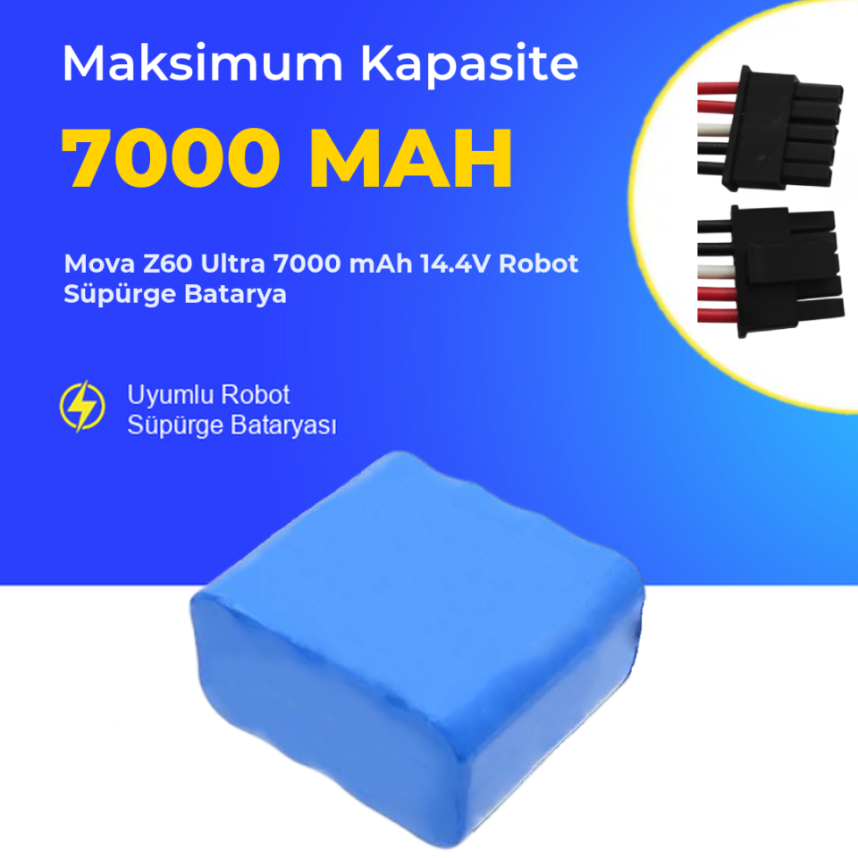 Mova Z60 Ultra 7000 mAh 14.4V Robot Süpürge Batarya