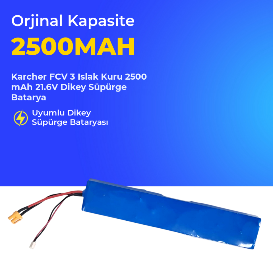 Karcher FCV 3 Islak Kuru 2500 mAh 21.6V Dikey Süpürge Batarya