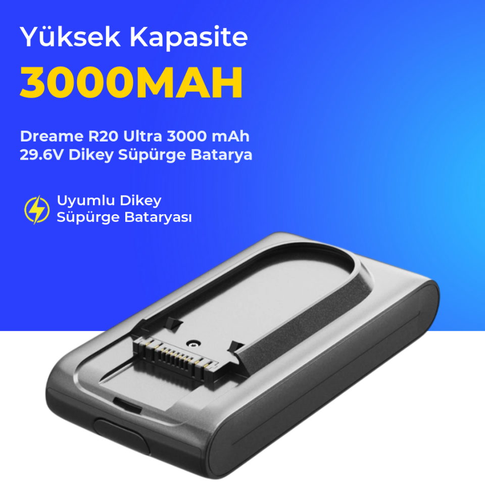 Dreame R20 Ultra 3000 mAh 29.6V Dikey Süpürge Batarya