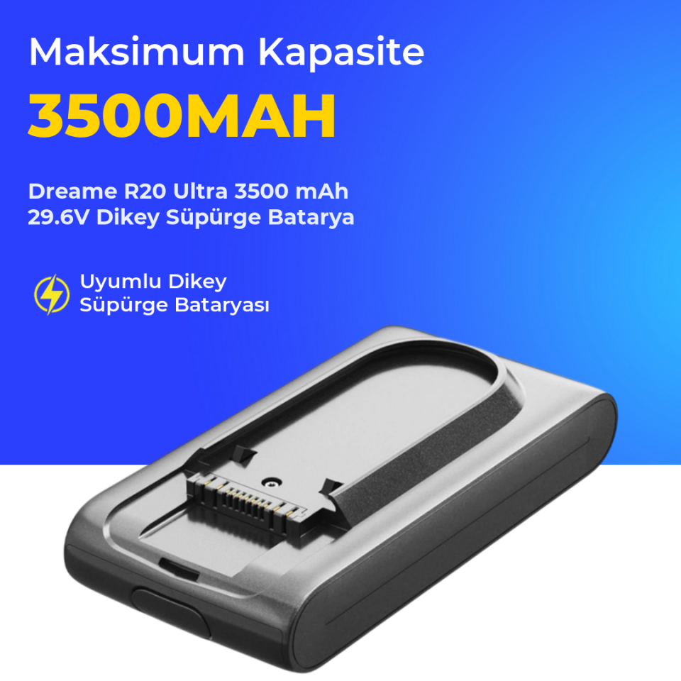 Dreame R20 Ultra 3500 mAh 29.6V Dikey Süpürge Batarya