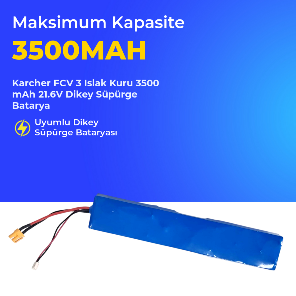 Karcher FCV 3 Islak Kuru 3500 mAh 21.6V Dikey Süpürge Batarya