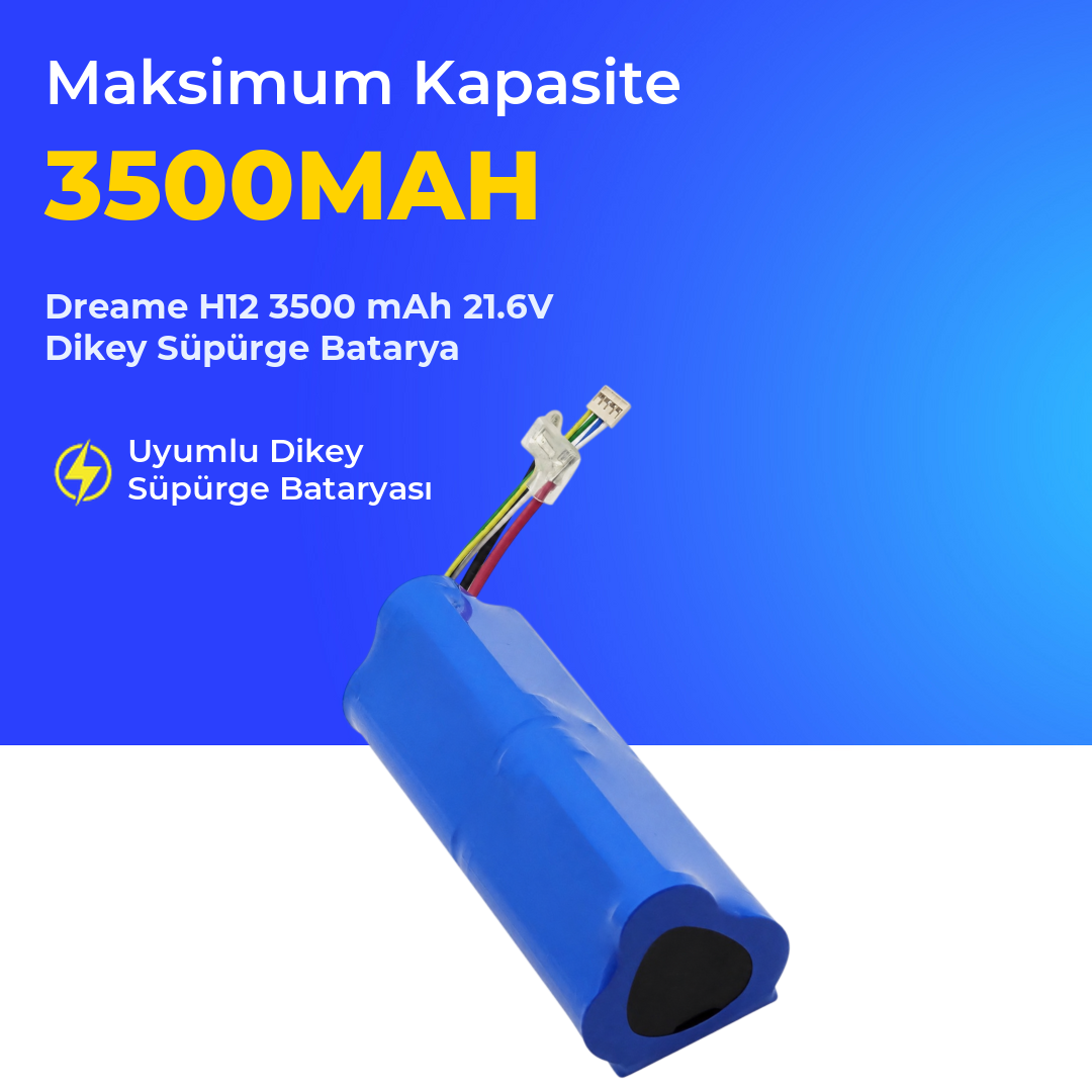Dreame H12 3500 mAh 21.6V Dikey Süpürge Batarya
