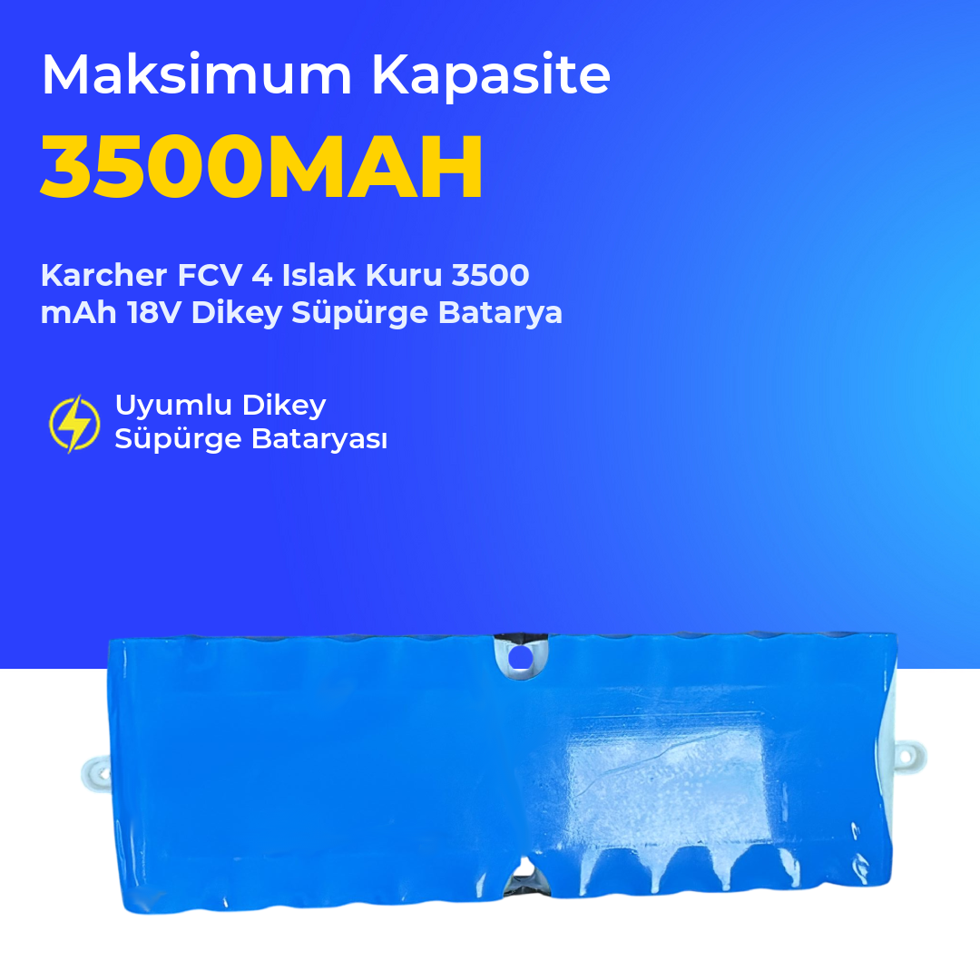 Karcher FCV 4 Islak Kuru 3500 mAh 18V Dikey Süpürge Batarya