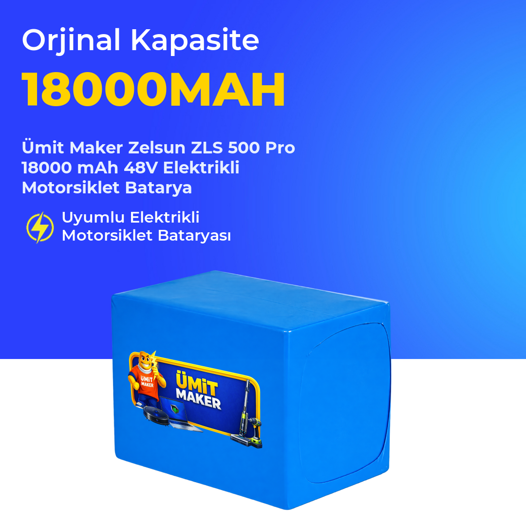 Zelsun ZLS 500 Pro 18000 mAh 48V Elektrikli Motorsiklet Batarya