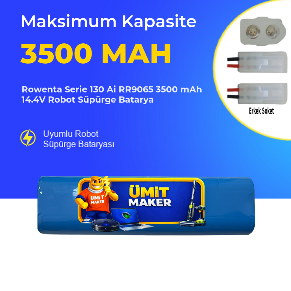 Rowenta Serie 130 Ai RR9065 3500 mAh 14.4V Robot Süpürge Batarya