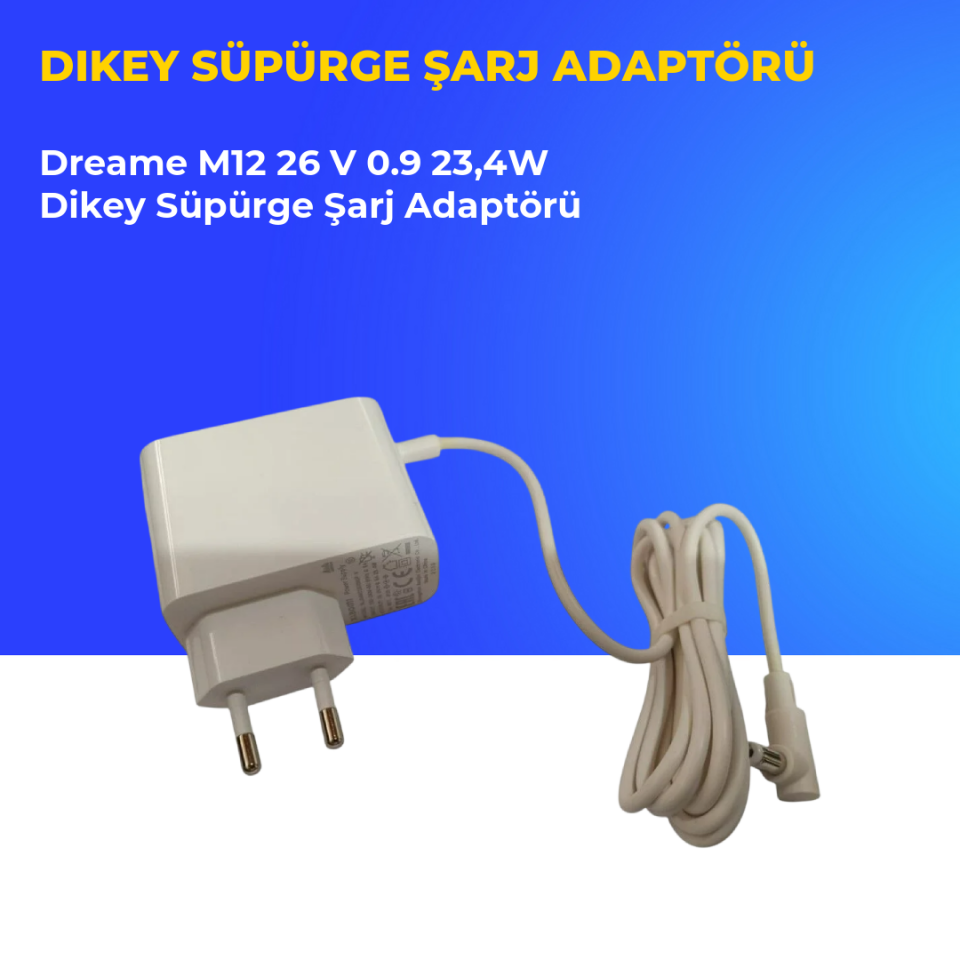 Dreame M12 26 V 0.9 23,4W Dikey Süpürge Şarj Adaptörü