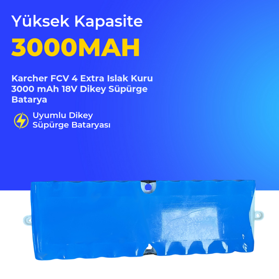 Karcher FCV 4 Extra Islak Kuru 3000 mAh 18V Dikey Süpürge Batarya