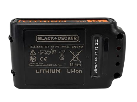 Black & Decker 18V 1.5AH Süpürge Batarya – Orijinal Kalite, Güçlü ve Dayanıklı Yedek Pil | Hızlı Şarj & Uzun Ömürlü Kullanım