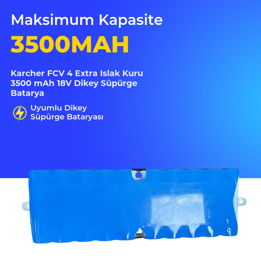 Karcher FCV 4 Extra Islak Kuru 3500 mAh 18V Dikey Süpürge Batarya