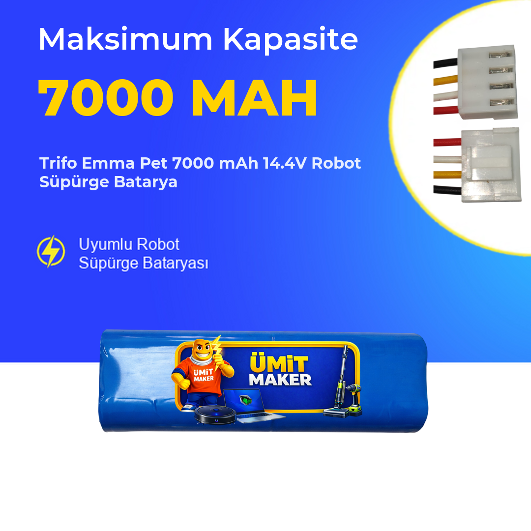 Trifo Emma Pet 7000 mAh 14.4V Robot Süpürge Batarya