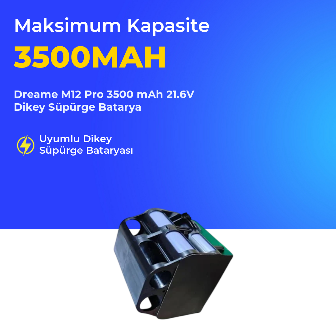 Dreame M12 Pro 3500 mAh 21.6V Dikey Süpürge Batarya