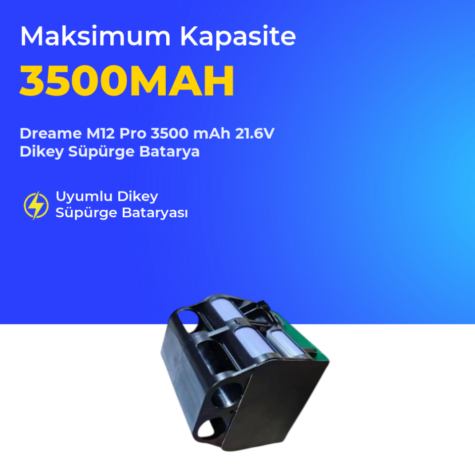 Dreame M12 Pro 3500 mAh 21.6V Dikey Süpürge Batarya