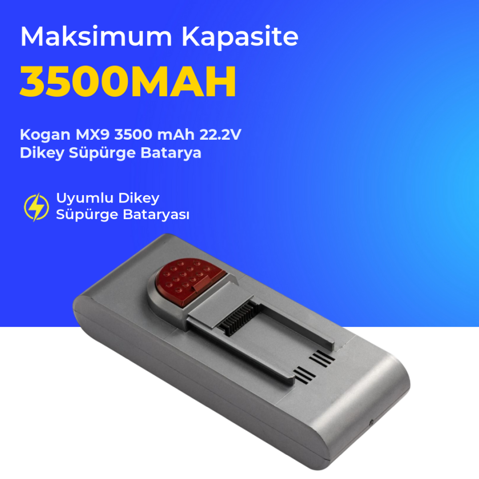 Kogan MX9 3500 mAh 22.2V Dikey Süpürge Batarya