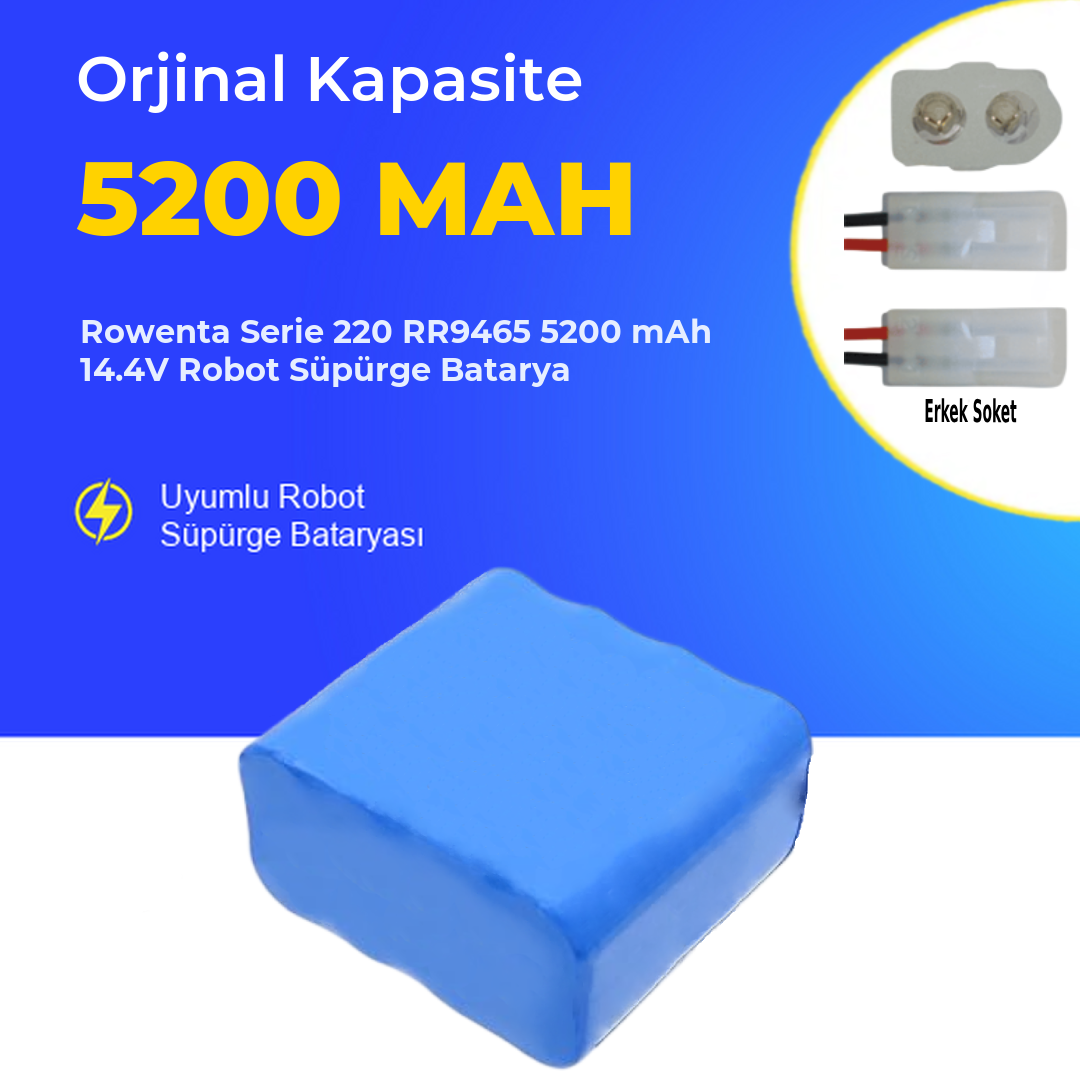 Rowenta Serie 220 RR9465 5200 mAh 14.4V Robot Süpürge Batarya