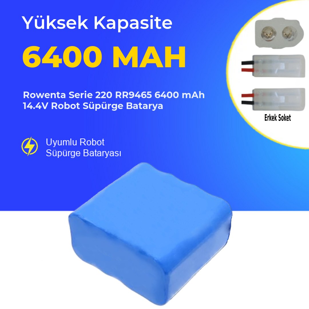 Rowenta Serie 220 RR9465 6400 mAh 14.4V Robot Süpürge Batarya