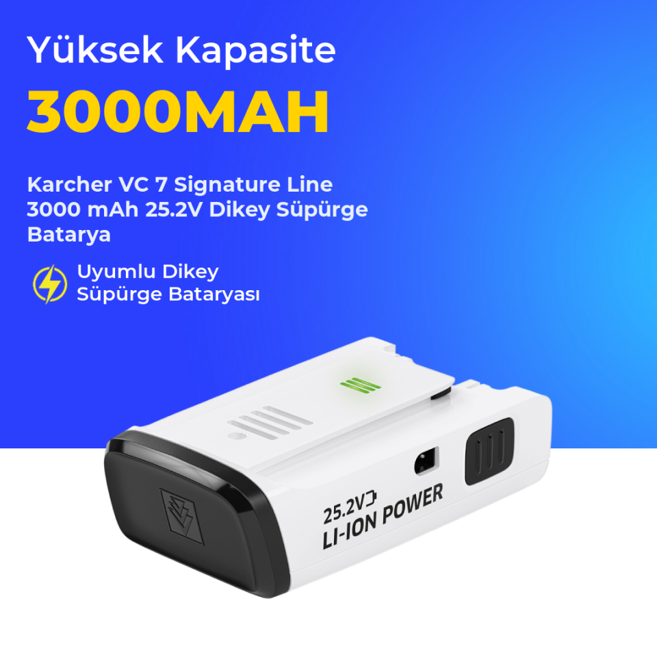 Karcher VC 7 Signature Line 3000 mAh 25.2V Dikey Süpürge Batarya