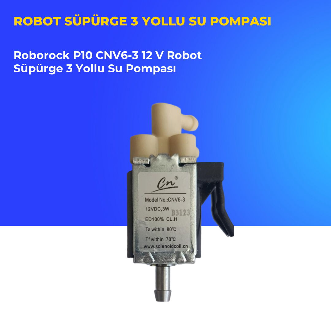 Roborock P10 CNV6-3 12 V Robot Süpürge 3 Yollu Su Pompası