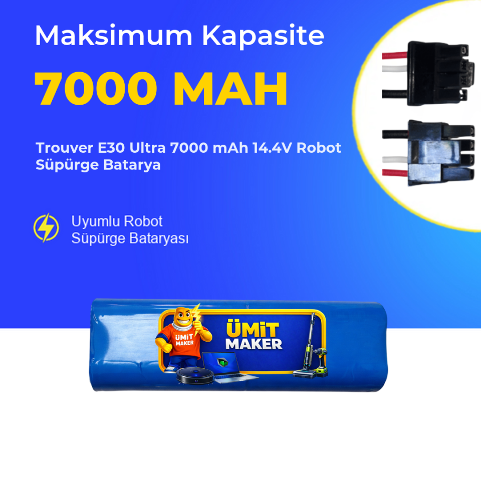 Trouver E30 Ultra 7000 mAh 14.4V Robot Süpürge Batarya
