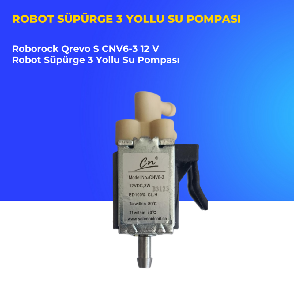 Roborock Qrevo S CNV6-3 12 V Robot Süpürge 3 Yollu Su Pompası