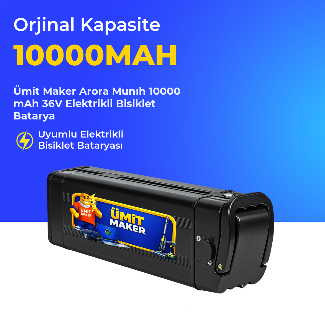 Arora Munıh 10000 mAh 36V Elektrikli Bisiklet Batarya