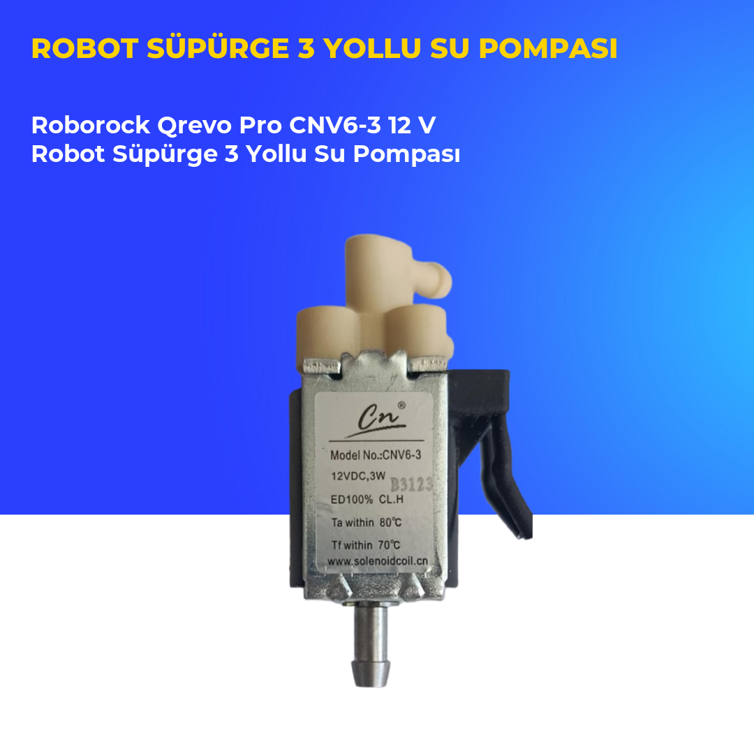 Roborock Qrevo Pro CNV6-3 12 V Robot Süpürge 3 Yollu Su Pompası