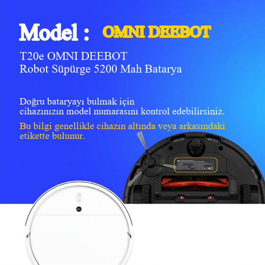 T20e OMNI DEEBOT 5.200 Mah Uyumlu Uzun Ömürlü, Yüksek Performans Pil