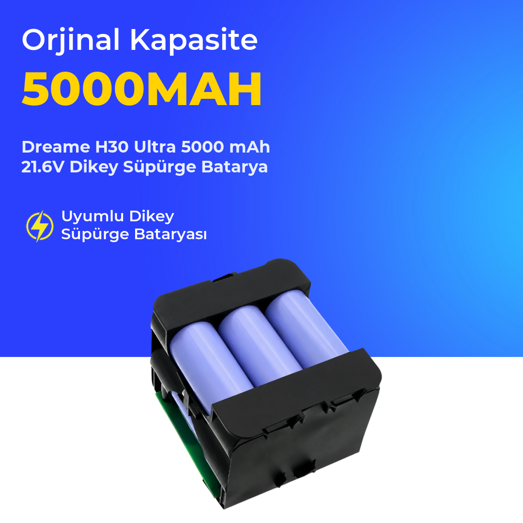 Dreame H30 Ultra 5000 mAh 21.6V Dikey Süpürge Batarya