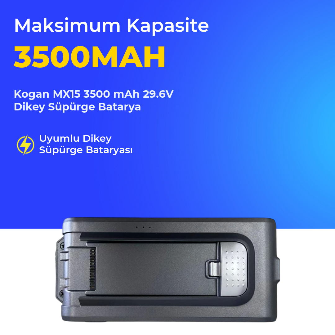 Kogan MX15 3500 mAh 29.6V Dikey Süpürge Batarya