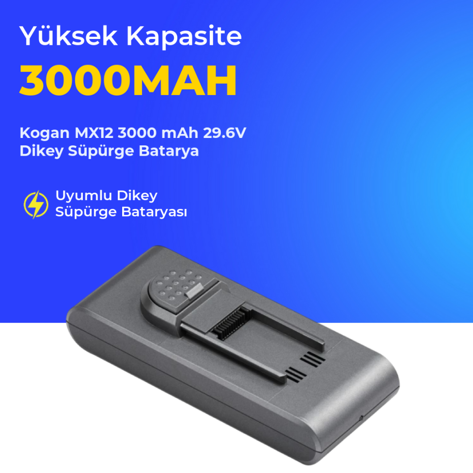 Kogan MX12 3000 mAh 29.6V Dikey Süpürge Batarya