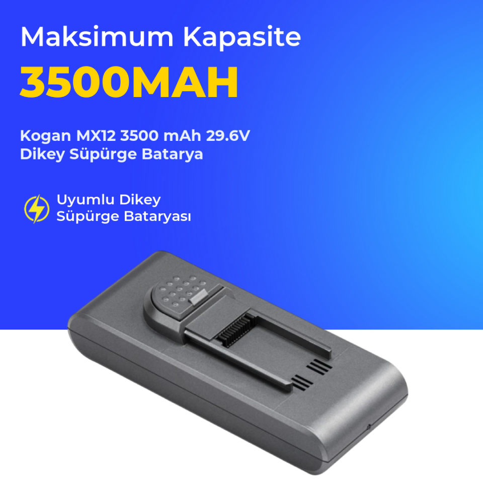Kogan MX12 3500 mAh 29.6V Dikey Süpürge Batarya