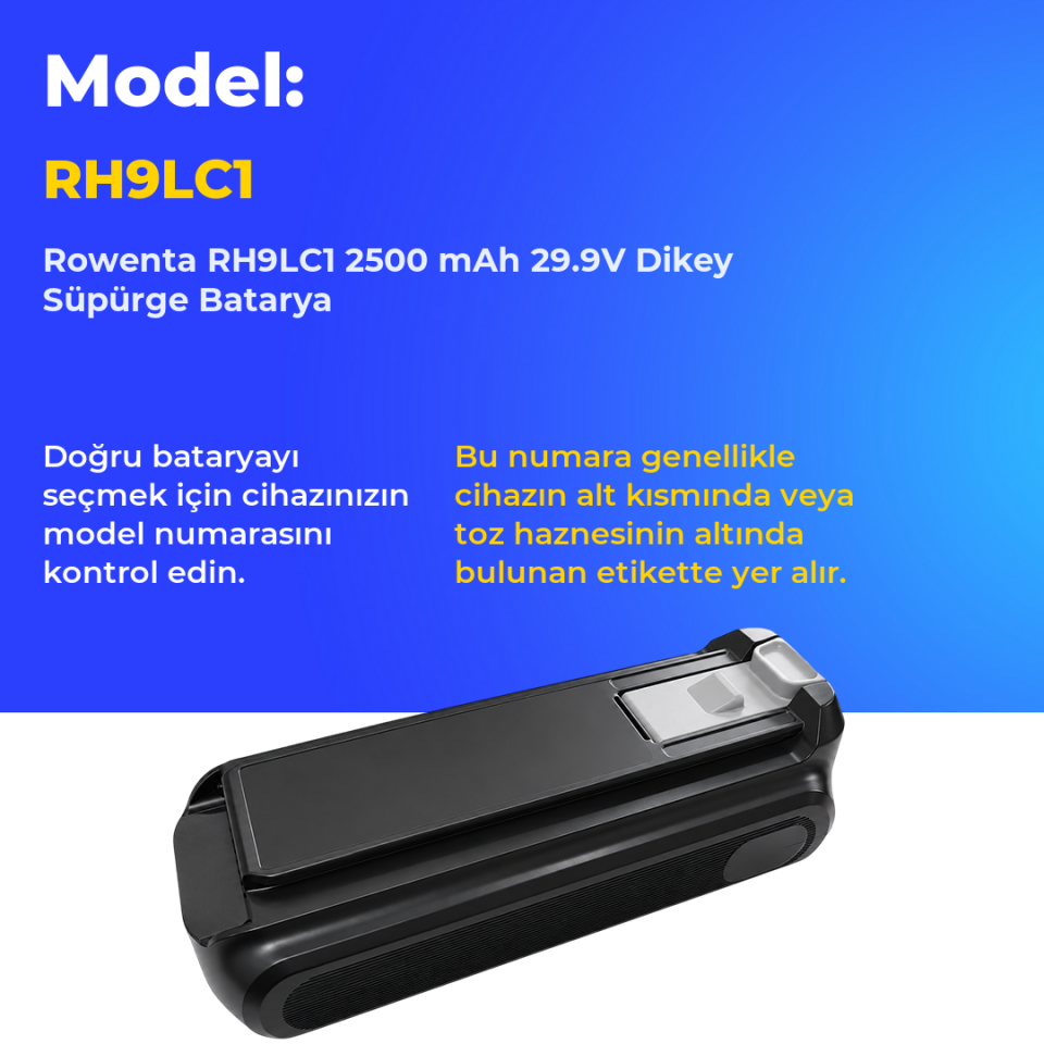 Rowenta RH9LC1 2500 mAh 29.9V Dikey Süpürge Batarya