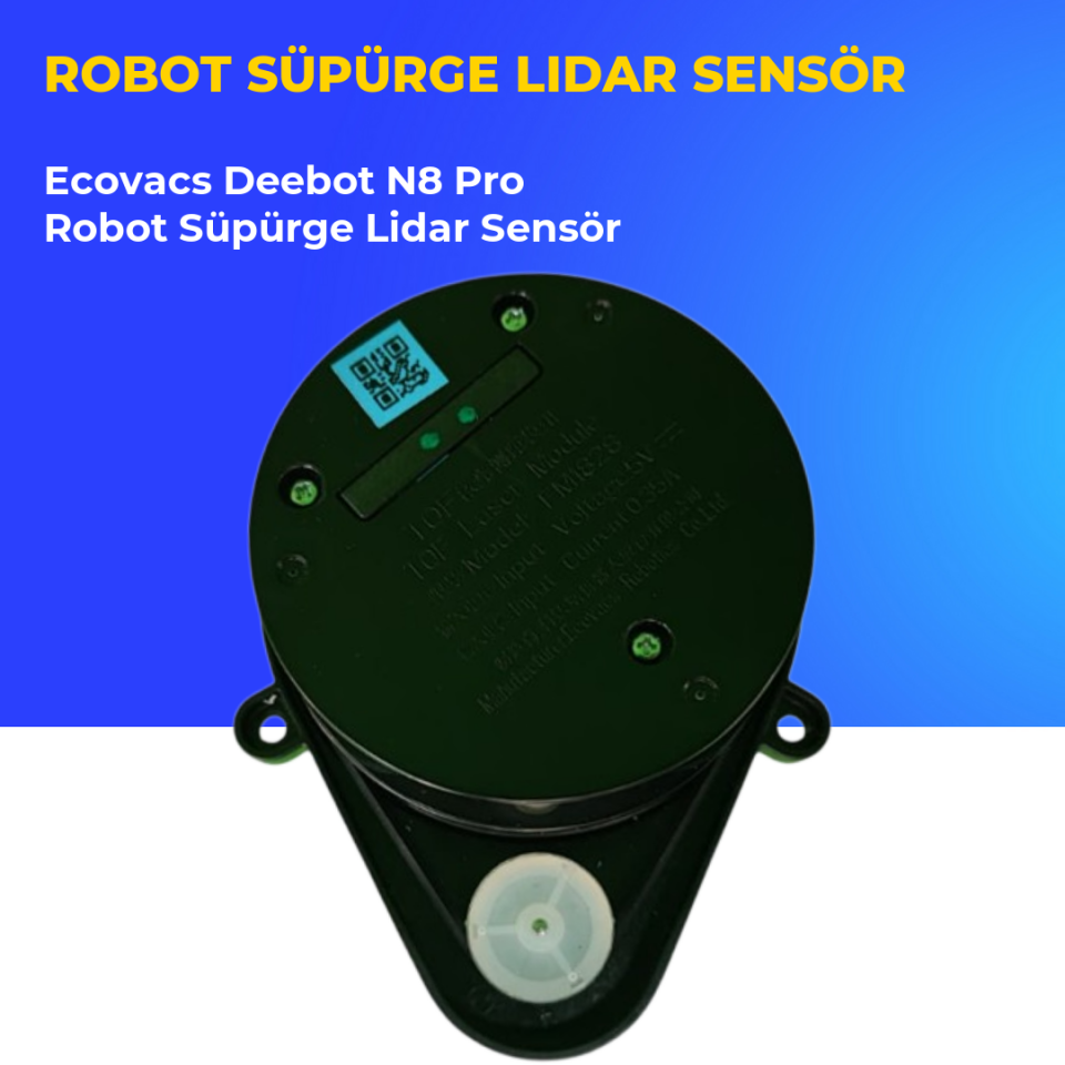 Ecovacs Deebot N8 Pro Robot Süpürge Lidar Sensör
