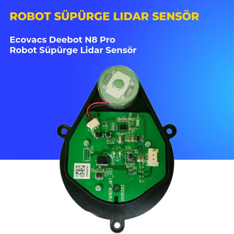 Ecovacs Deebot N8 Pro Robot Süpürge Lidar Sensör