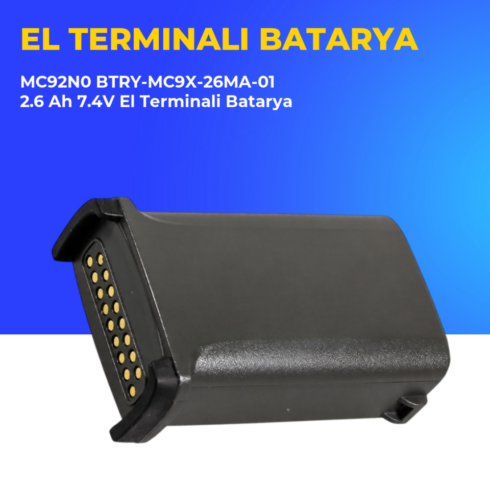 MC92N0 BTRY-MC9X-26MA-01 2.6 Ah 7.4V El Terminali Batarya